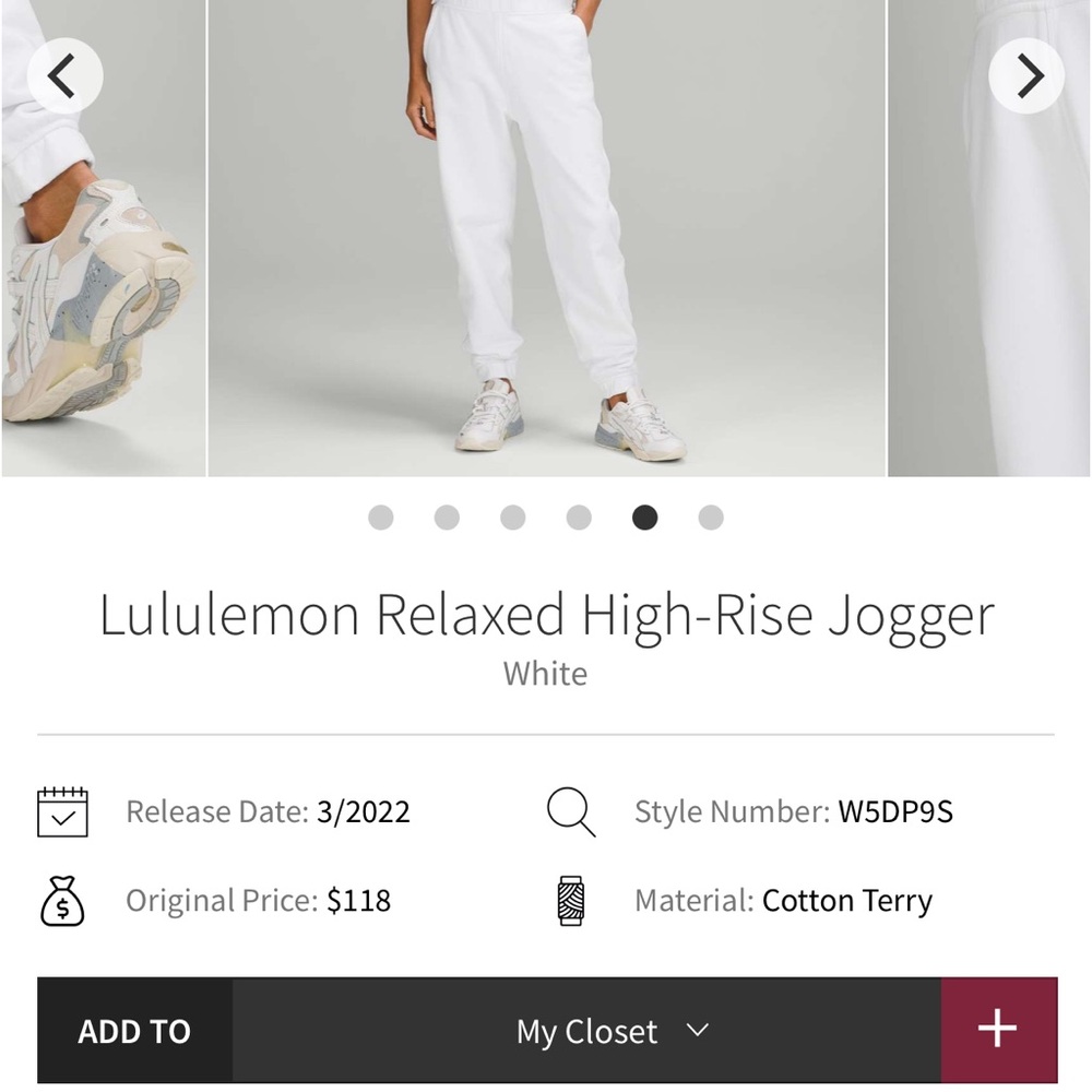 Size 4 joggers White